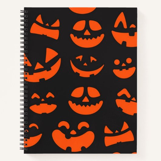 Halloween-Muster Notizblock (Vorderseite)
