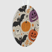Halloween-Muster Ornament (Vorderseite)