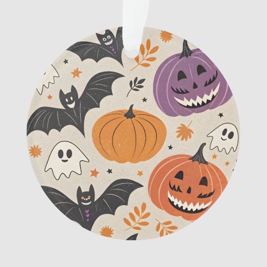 Halloween-Muster Ornament (Vorderseite)