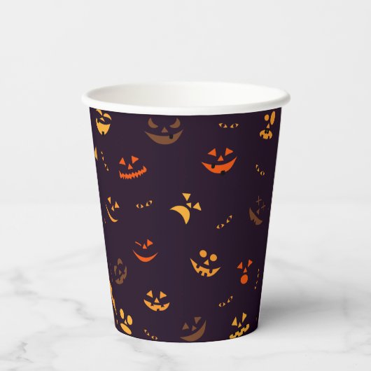 Halloween-Muster Pappbecher (Rückseite)