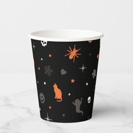 Halloween-Muster Pappbecher (Vorderseite)