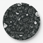 Halloween-Muster Pappteller (Vorderseite)