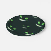 Halloween-Muster Pappteller (Schrägansicht)