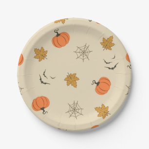 Halloween-Muster Pappteller