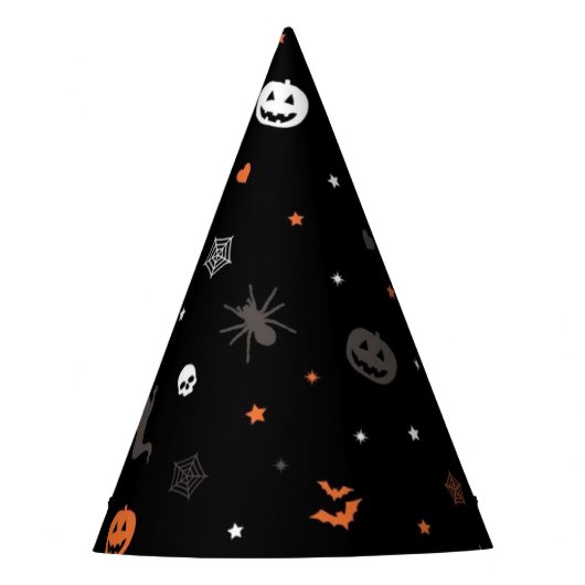 Halloween-Muster Partyhütchen (Vorderseite)