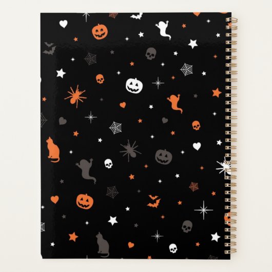 Halloween-Muster Planer (Rückseite)