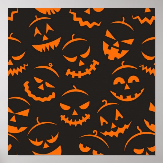 Halloween-Muster Poster (Vorne)
