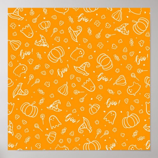 Halloween-Muster Poster (Vorne)