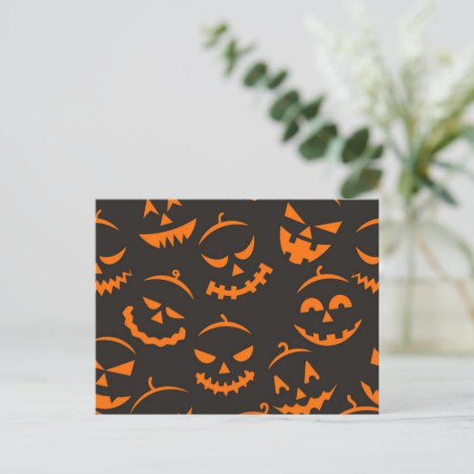 Halloween-Muster Postkarte (Stehend Vorderseite)