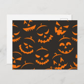 Halloween-Muster Postkarte (Vorne/Hinten)