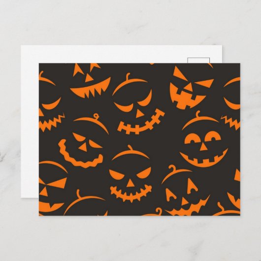 Halloween-Muster Postkarte (Vorne/Hinten)