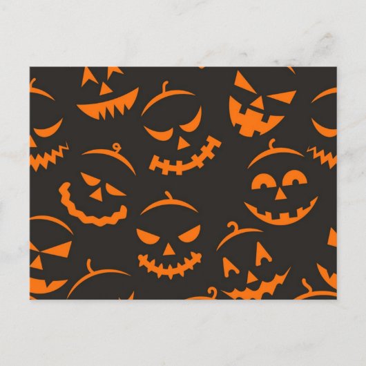 Halloween-Muster Postkarte (Vorderseite)