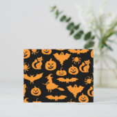 Halloween-Muster Postkarte (Stehend Vorderseite)