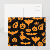 Halloween-Muster Postkarte (Vorne/Hinten)