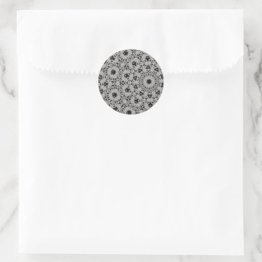 Halloween-Muster Runder Aufkleber (Tasche)