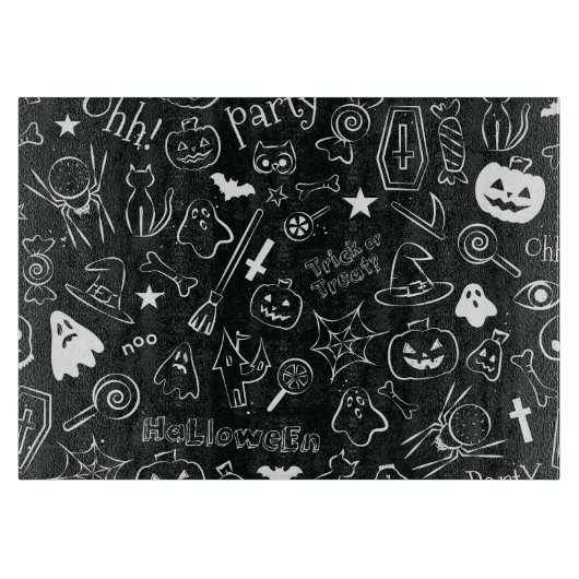 Halloween-Muster Schneidebrett (Vorderseite)