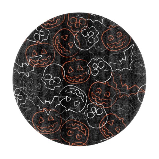 Halloween-Muster Schneidebrett (Vorderseite)