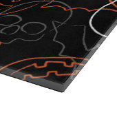 Halloween-Muster Schneidebrett (Ecke)