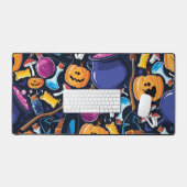 Halloween-Muster Schreibtischunterlage (Tastatur & Maus)