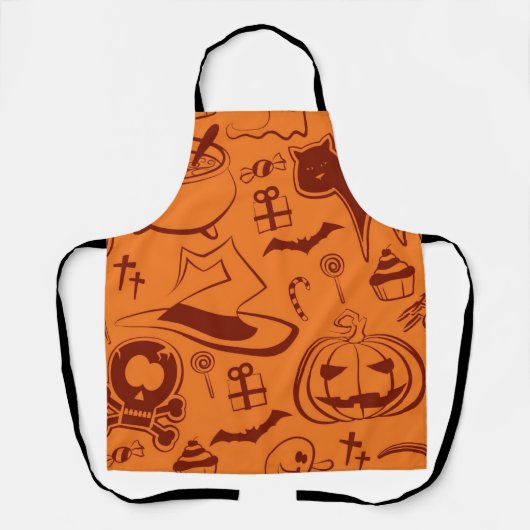 Halloween-Muster Schürze (Vorderseite)