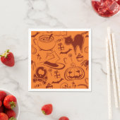 Halloween-Muster Serviette (Beispiel)