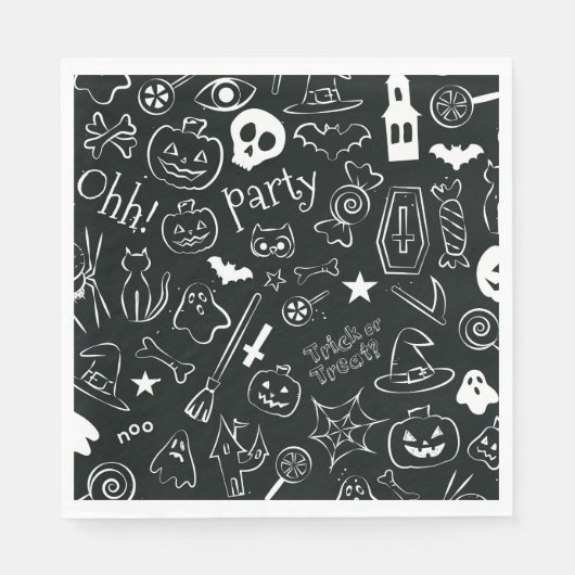 Halloween-Muster Serviette (Vorderseite)