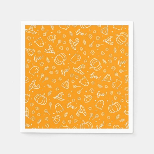 Halloween-Muster Serviette (Vorderseite)