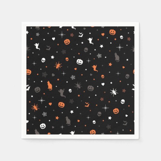 Halloween-Muster Serviette (Vorderseite)