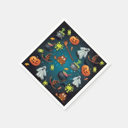 Halloween-Muster Serviette (Ecke)
