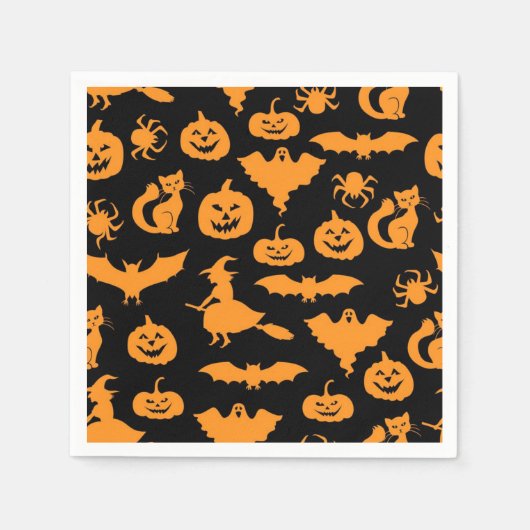 Halloween-Muster Serviette (Vorderseite)