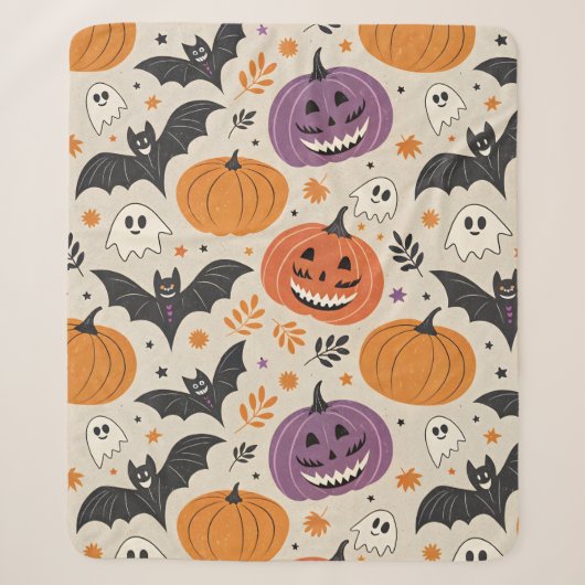 Halloween-Muster Sherpadecke (Vorderseite)