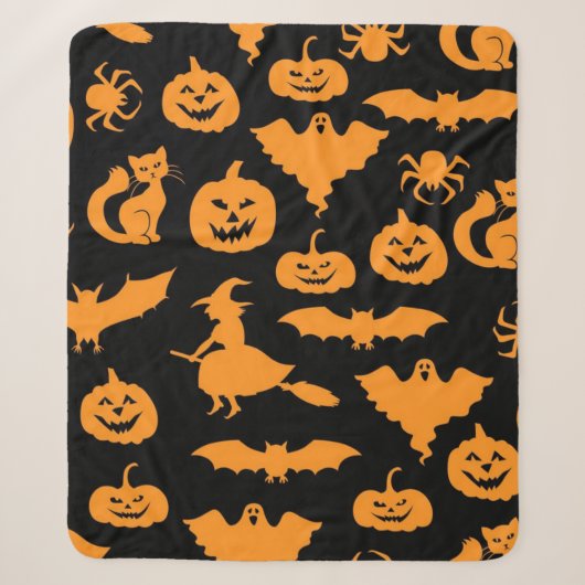 Halloween-Muster Sherpadecke (Vorderseite)