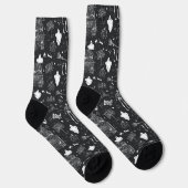 Halloween-Muster Socken (Rechts)