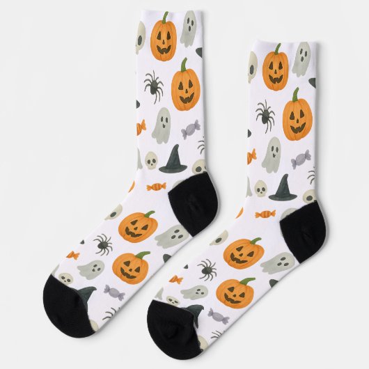 Halloween-Muster Socken (Linkes Detail)