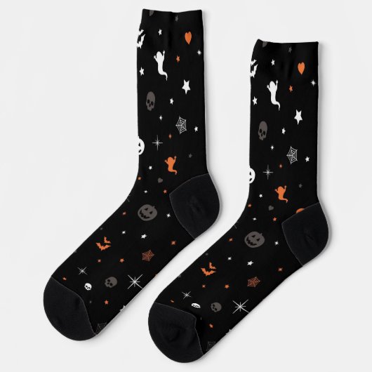 Halloween-Muster Socken (Linkes Detail)