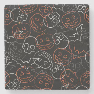 Halloween-Muster Steinuntersetzer