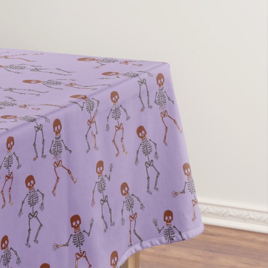 Halloween-Muster tanzender Skelette Tischdecke (Beispiel)
