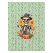 Halloween-Muster tanzender Skelette Tischdecke (Vorderseite)