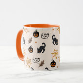 Halloween-Muster Tasse (Vorderseite Links)