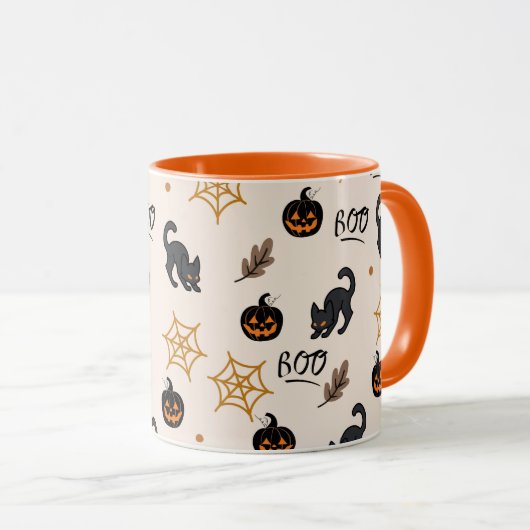 Halloween-Muster Tasse (VorderseiteRechts)