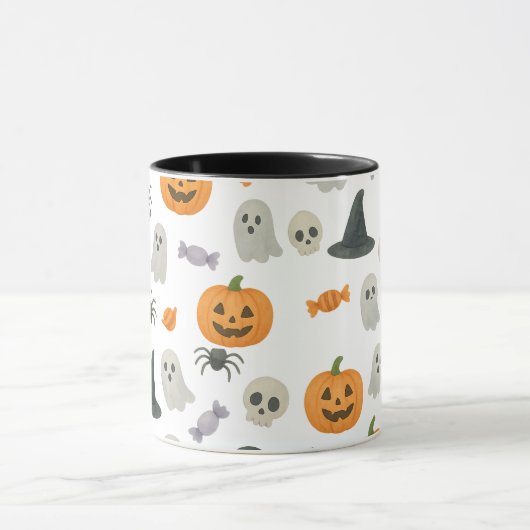 Halloween-Muster Tasse (Zentrum)