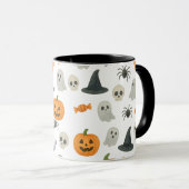 Halloween-Muster Tasse (VorderseiteRechts)