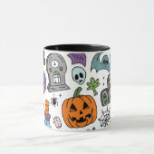Halloween-Muster Tasse (Zentrum)