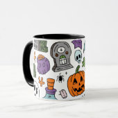 Halloween-Muster Tasse (Vorderseite Links)