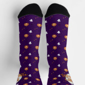 Halloween-Muster und -Botschaft Socken (Oben)
