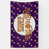 Halloween-Muster und Nachricht Banner (Vertikal)