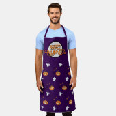 Halloween-Muster und Nachricht Schürze (Getragen)