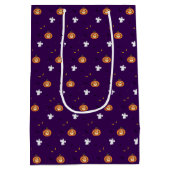 Halloween-Muster und sprichwörtliche Botschaft Mittlere Geschenktüte (Rückseite)