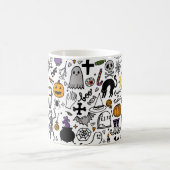 Halloween-Muster. Vintager Hintergrund Kaffeetasse (Mittel)
