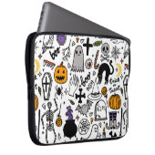 Halloween-Muster. Vintager Hintergrund Laptopschutzhülle (Vorne Rechts)
